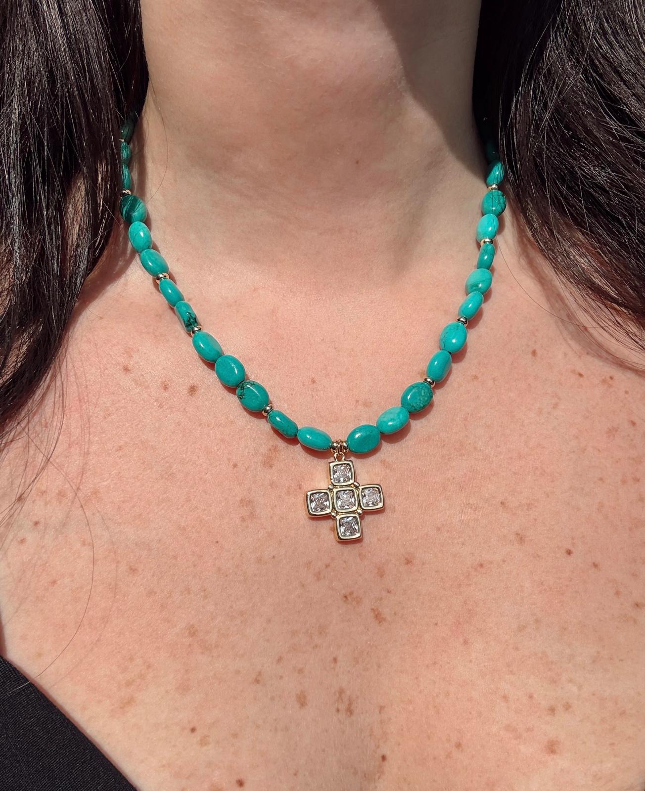 SANTORINI CROSS NECKLACE