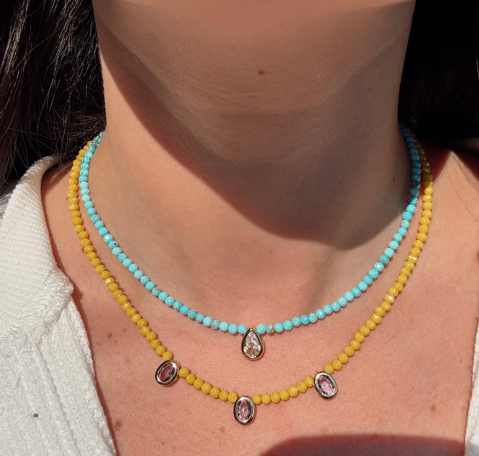 THE GOLDEN HOUR GARNET NECKLACE