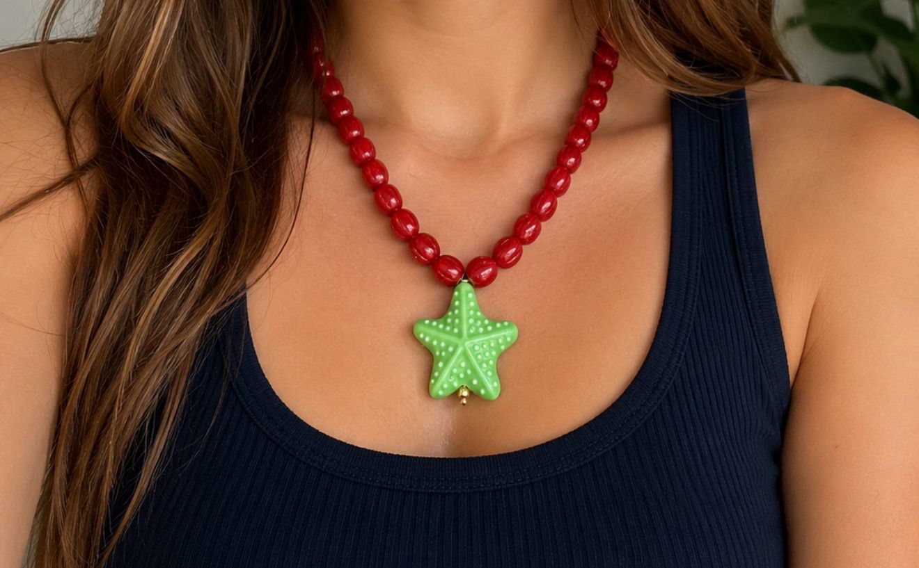CRIMSON TIDE STAR NECKLACE
