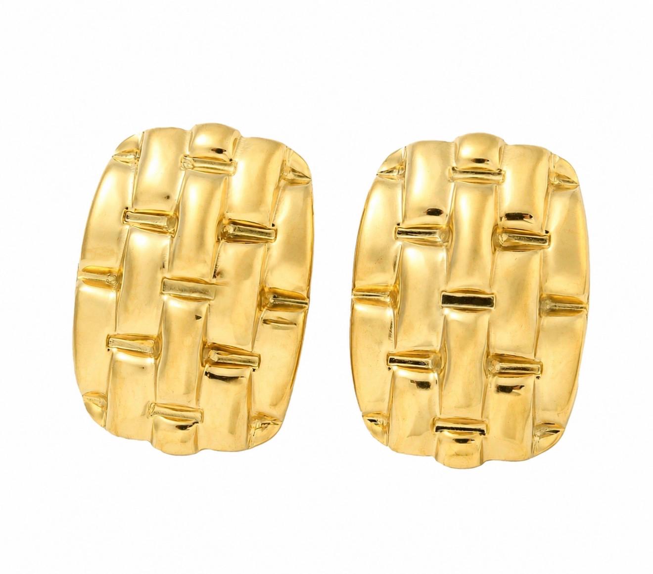 LUXE WEAVE GOLD EARRINGS