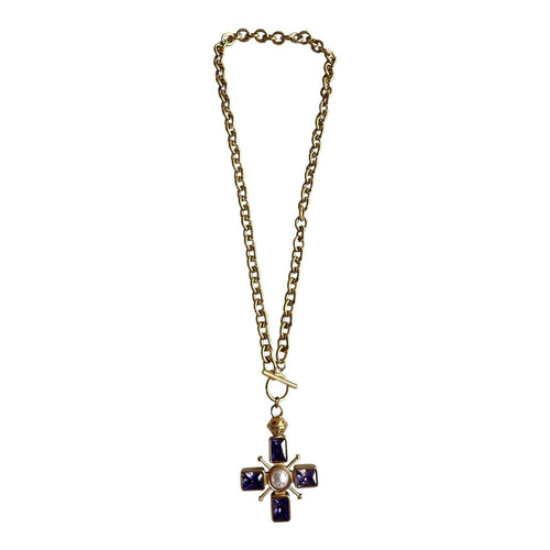 AMETHYST MAJESTY CROSS NECKLACE