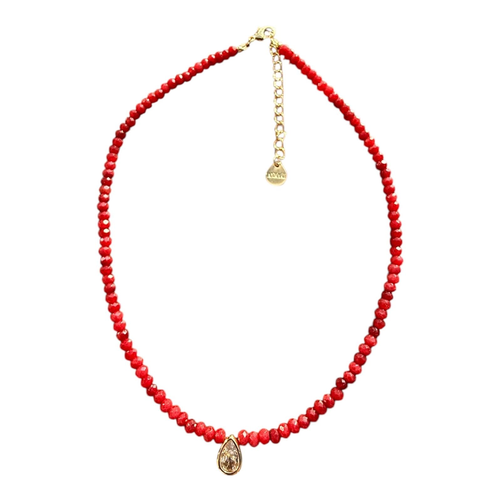 SCARLET DROP NECKLACE