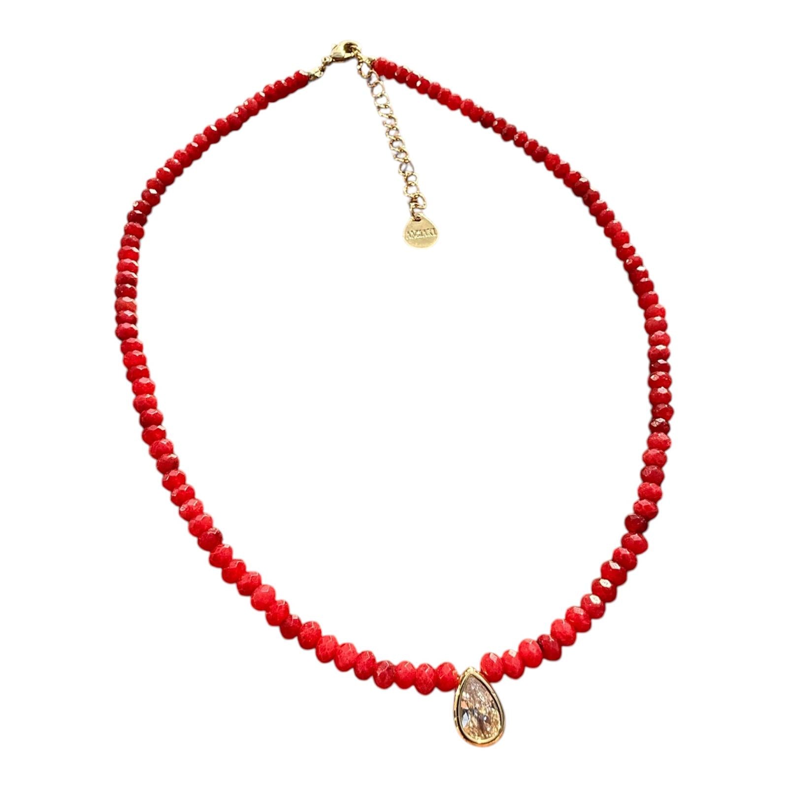 SCARLET DROP NECKLACE