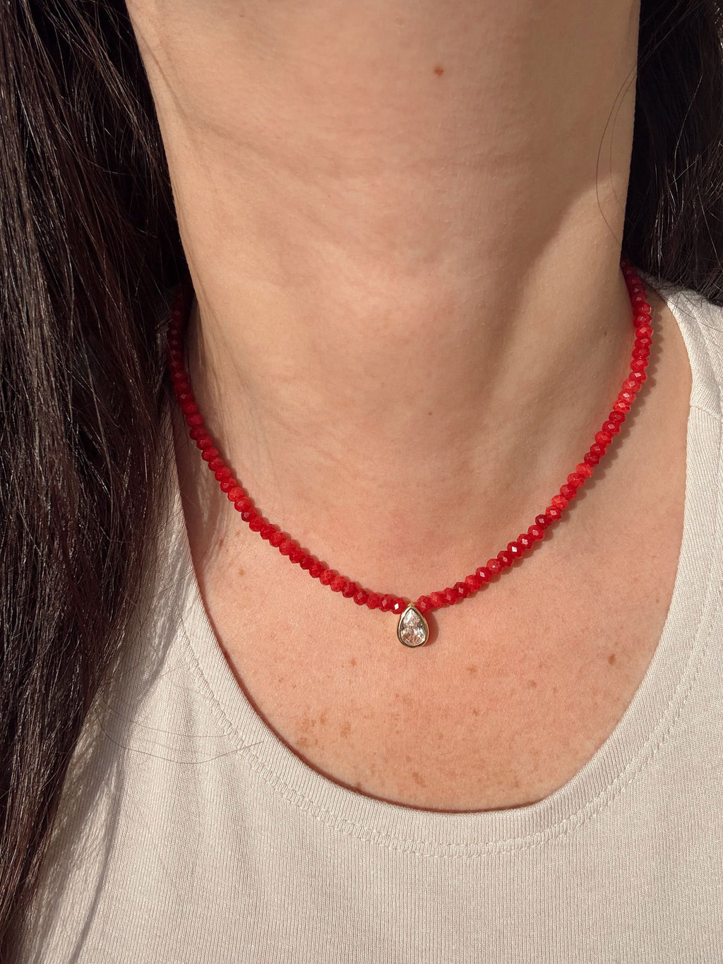 SCARLET DROP NECKLACE